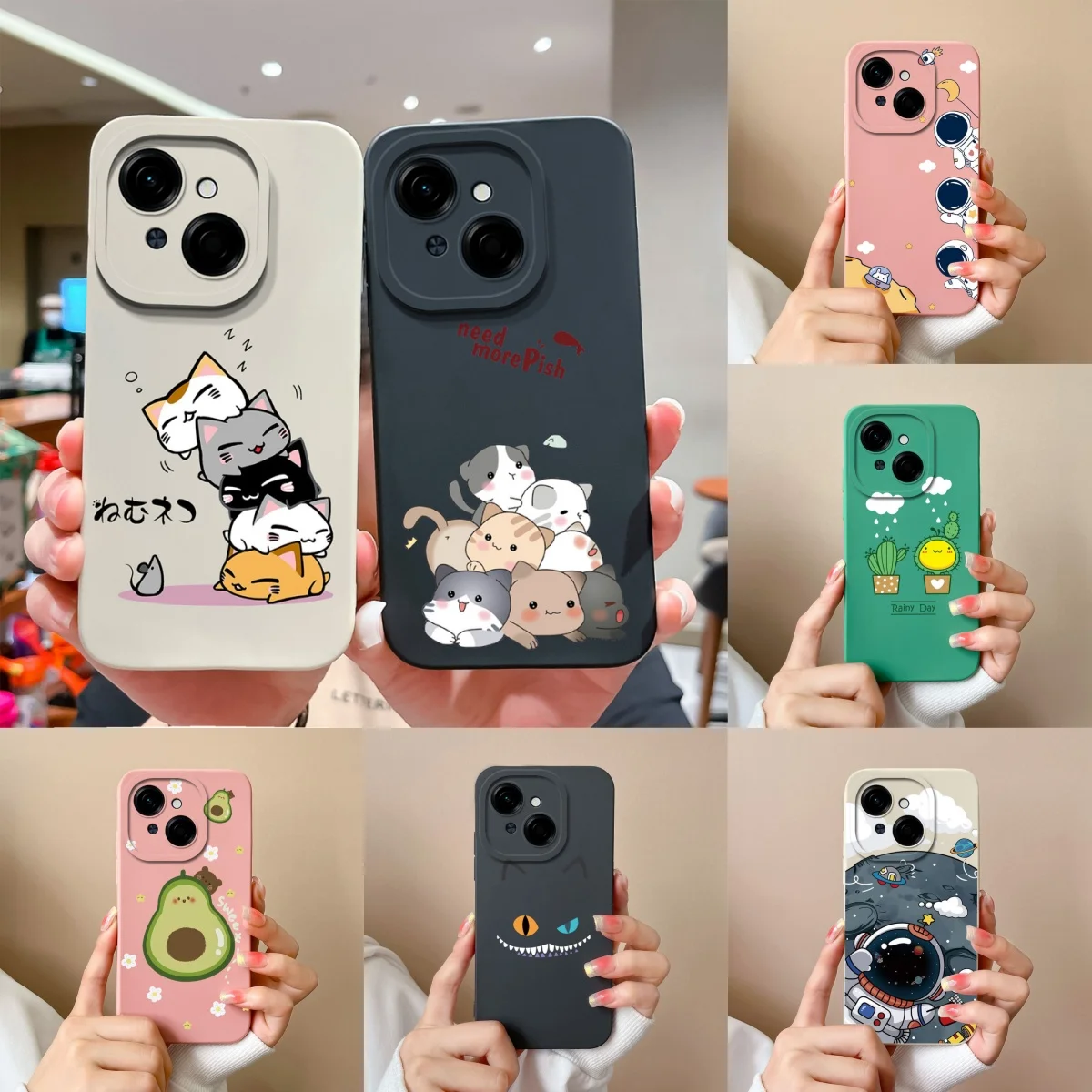 For Tecno Spark Go 2025 Case Lovely Cat Liquid Silicone Durable Fashion Simplicity Back Cover For tecno spark go 2025 Funda