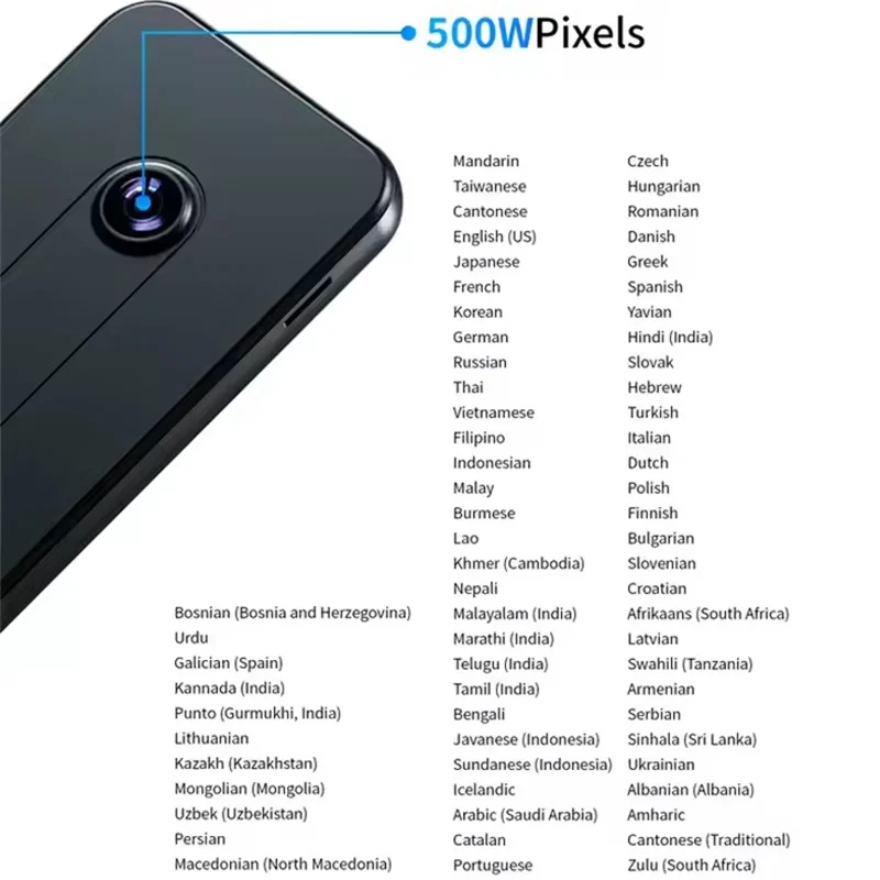 جهاز مترجم T7 Pro Smart AI ChatGPT مساعد صوتي ترجمة دقيقة 138 لغة تسجيل الصور دون اتصال بالإنترنت ترجمة سريعة