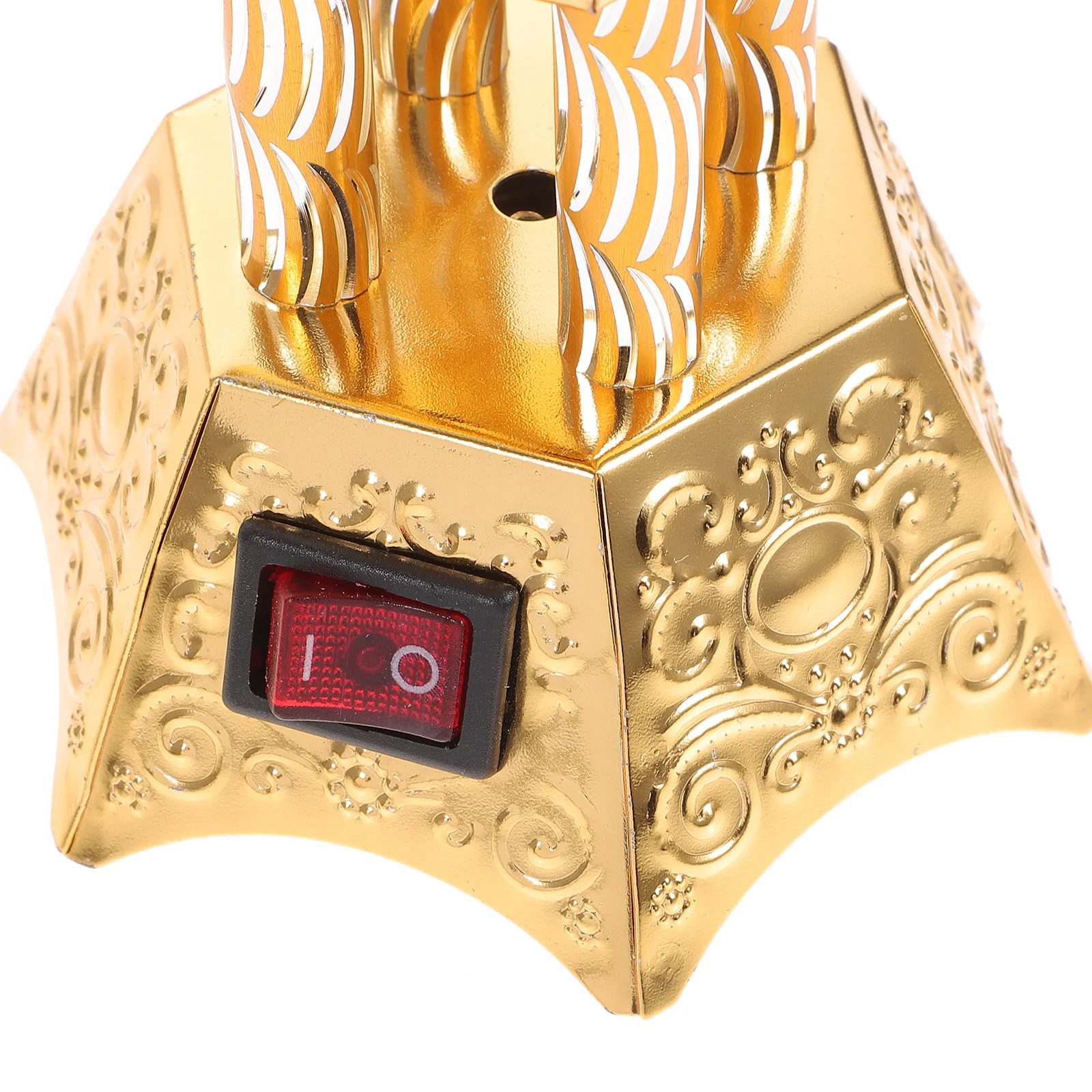 

Desktop Electric Iron Burner Retro Metal Censer Middle Eastern Style Incense Heater Ornament Sandalwood Decor EU Plug