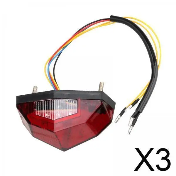 

Waterproof ABS Plastic LED Tail Light Rear Brake Signal Indicator for Vintage Motorcycle and Scooter Rear Lamps