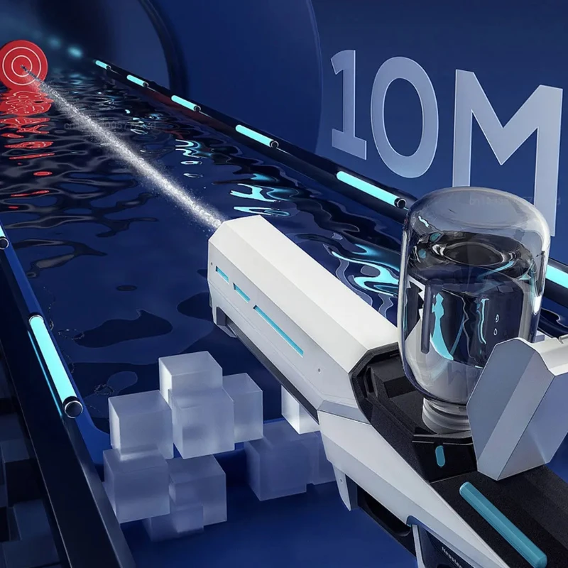 Xiaomi اللاسلكية المزدوجة الكهربائية التلقائي مدفع المياه سعة كبيرة 8 متر المدى وضع انفجار كهربائي الصيف الشاطئ في الهواء الطلق متعة الاطفال اللعب