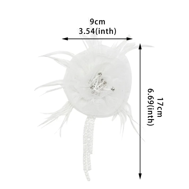 جديد شرابة الجنية ريشة زهرة بروش المرأة مجوهرات اكسسوارات دبوس الملابس فستان الصدار