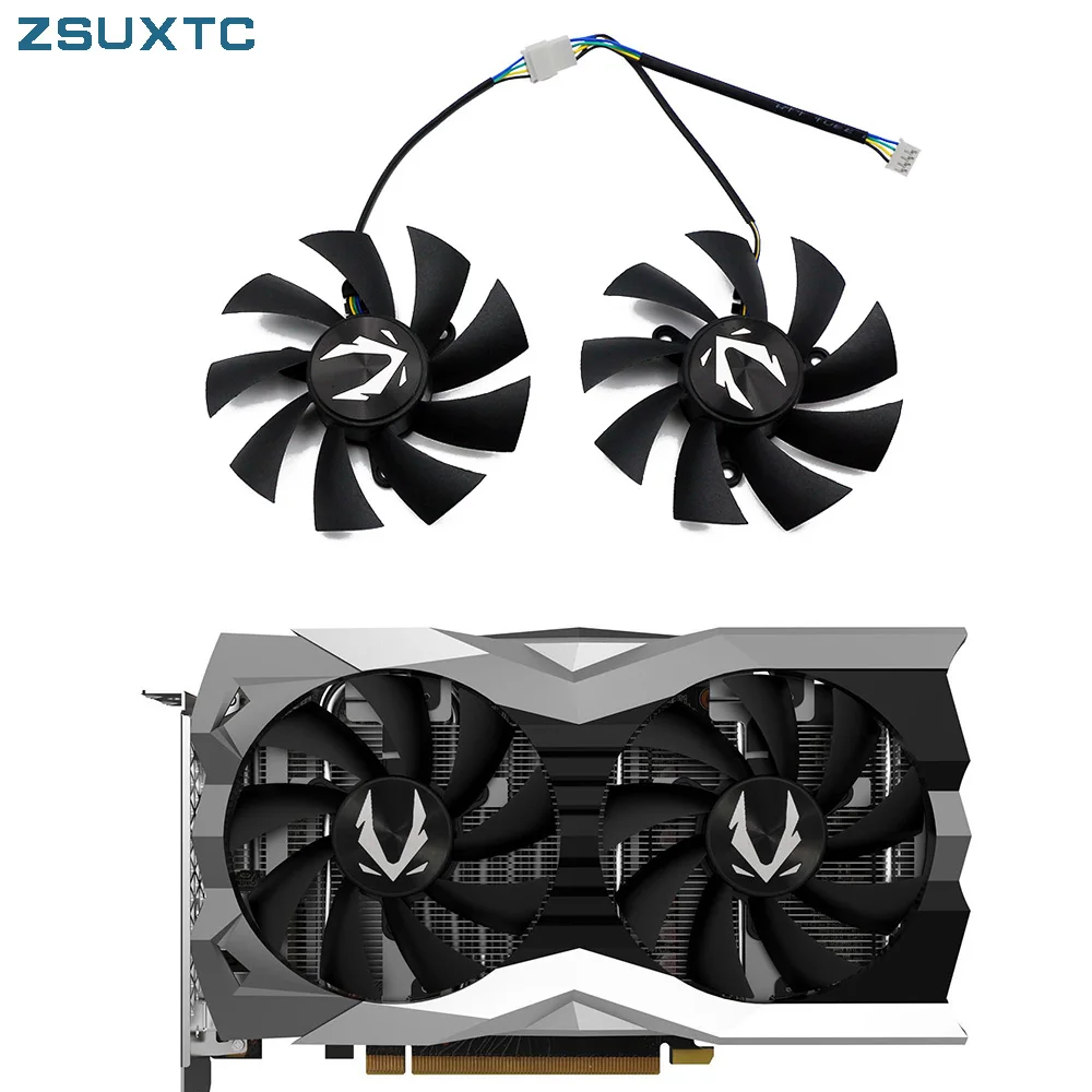 พัดลมการ์ดจอ GTX 1660 1660Ti 87มม. 0.35A GA92A2H สำหรับ ZOTAC GeForce RTX 2060 2070พัดลมทำความเย็นการ์ดวิดีโอมากๆ