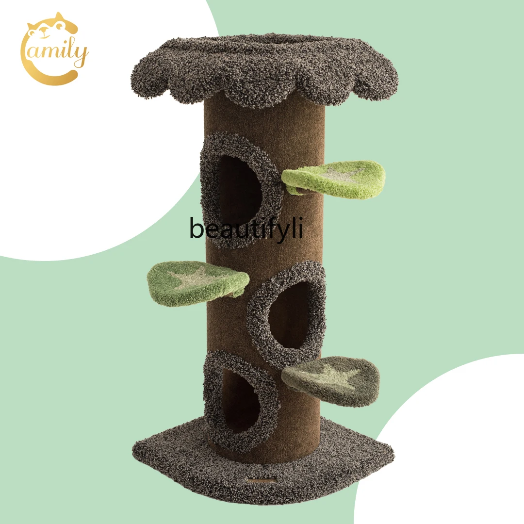 New Advanced Creative Simulation Big Tree House Corner Cat Climbing Frame Tree Hole Cat Plush Cat Nest