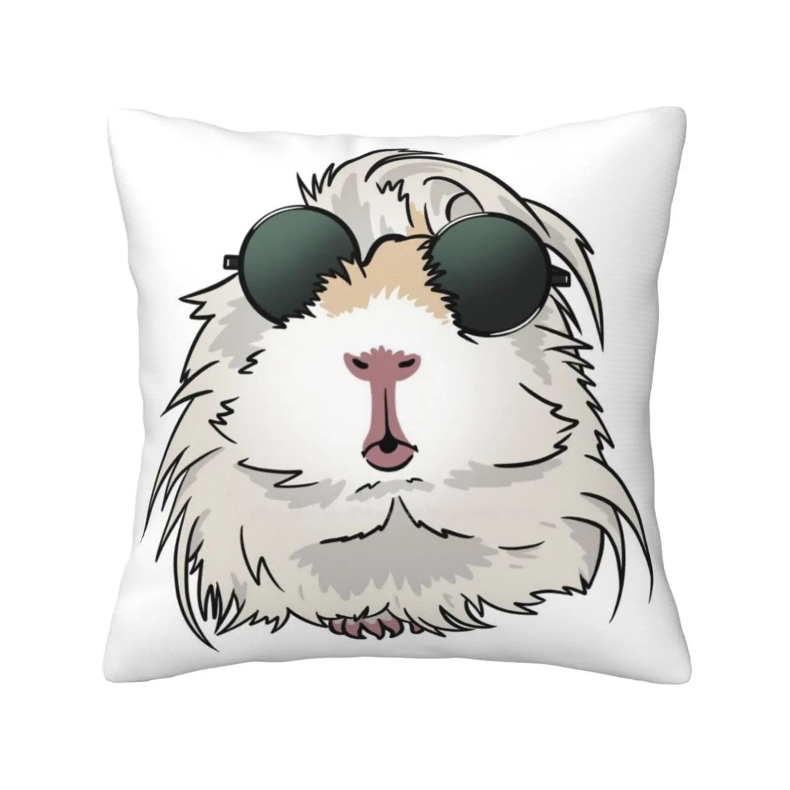 Sunglasses Rem Pillow Cover Hug Pillowcase Guinea Pigs Cartoon Sunglasses