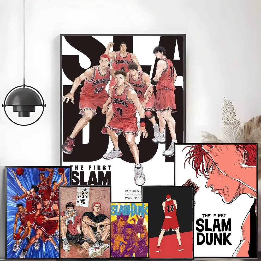 الأول S-sLAM D-DUNK أنيمي المشارك عالية الوضوح ملصق فني ذاتية اللصق مقاوم للماء ديكور المنزل لغرفة المعيشة