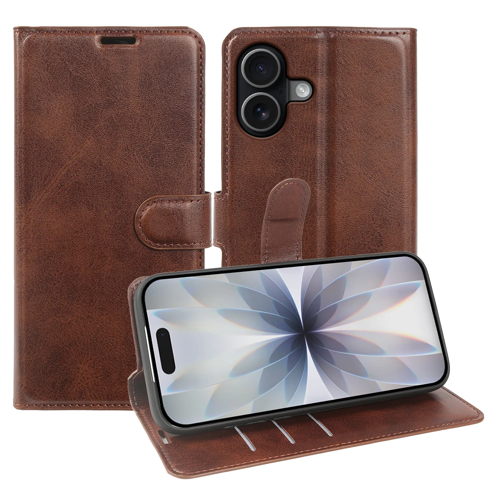 

High Quality PU Leather Phone Case for iphone 17 Pro Max 17e 16e 16 15 14 13 12 11 7 8 Plus Card Holder Wallet Cover Coque Funda