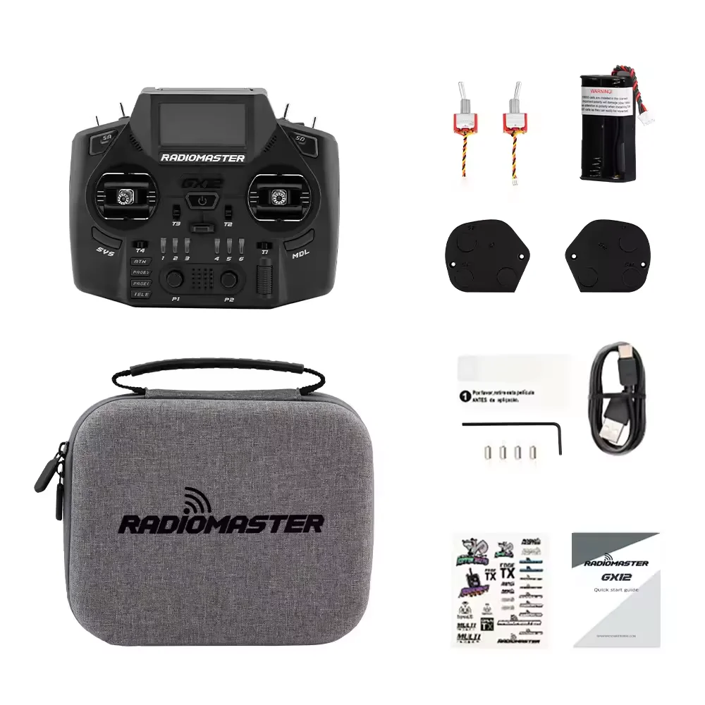 In Stock RadioMaster GX12 Dual-Band Gemini-X Fully CNC Aluminum 3D Digital Hall Gimbal ExpressLRS Radio Controller Transmitters