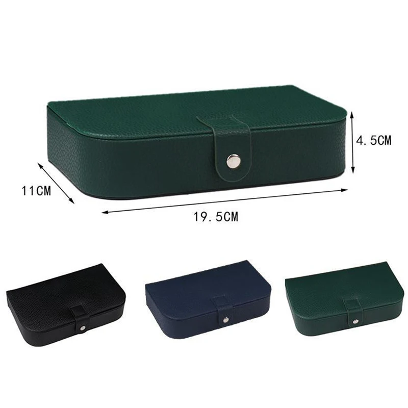 Portable Jewelry Box Jewelry Necklace Finger Ring Organizer Display Box Travel Jewelry Case Boxes Button Leather Storage Boxes