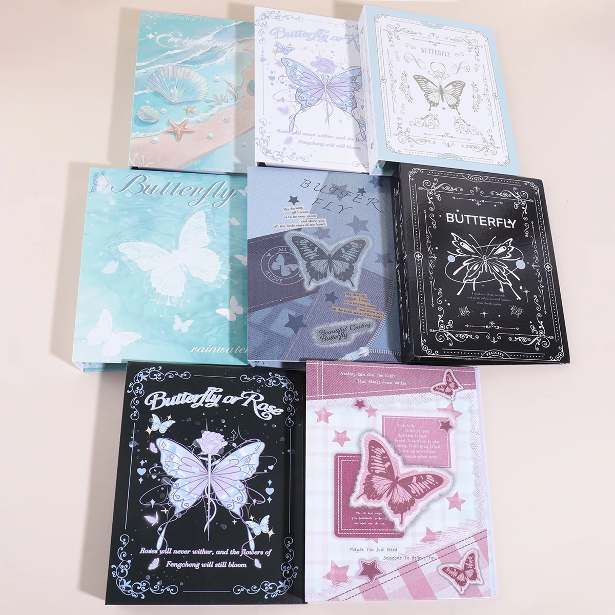 1 PC Photo Album Loose-Leaf Sleeve, Spiral-Bound, Beautifully Portable and Decorative, Suitable for Collecting Photos and Cards
