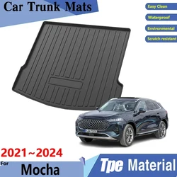 Car Mats For Wey 05 Mocha Coffee 01 2021 2022 2023 2024 TPE Material Anti-slip Water Proof Cargo Tray Trunk Mat Auto Accessories