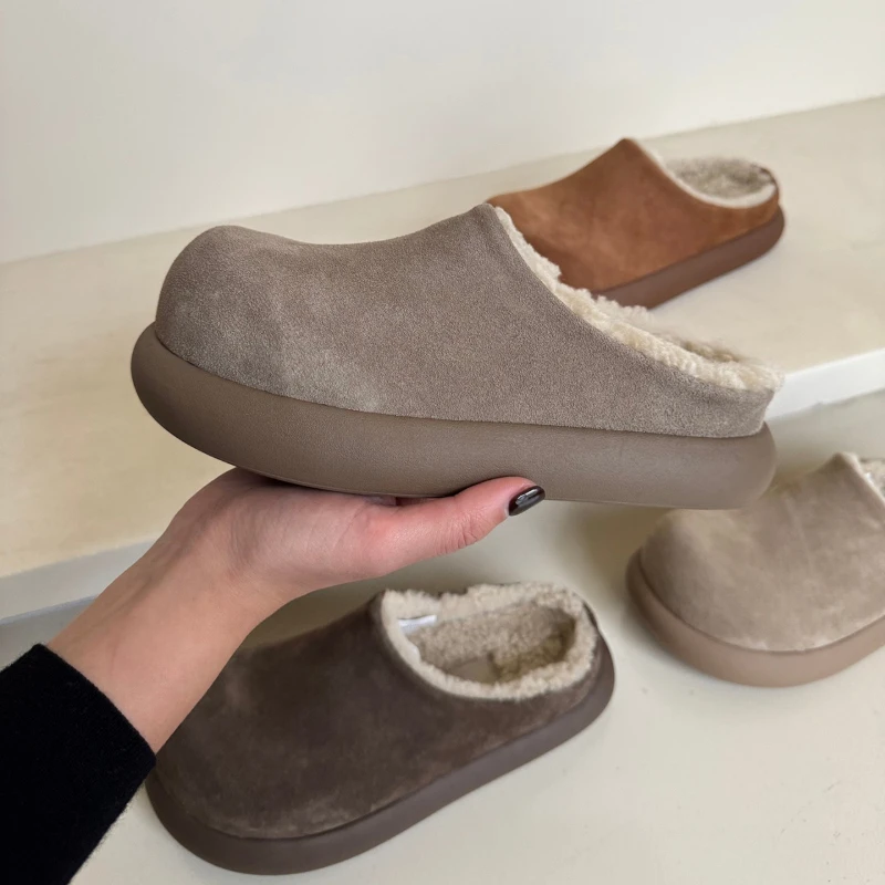 2025 جديد دافئ وعالي الجودة وحار بيع شبشب شتوي الكبار المرأة غير جلدية المطاط أسفل النعال غير رسمية #2