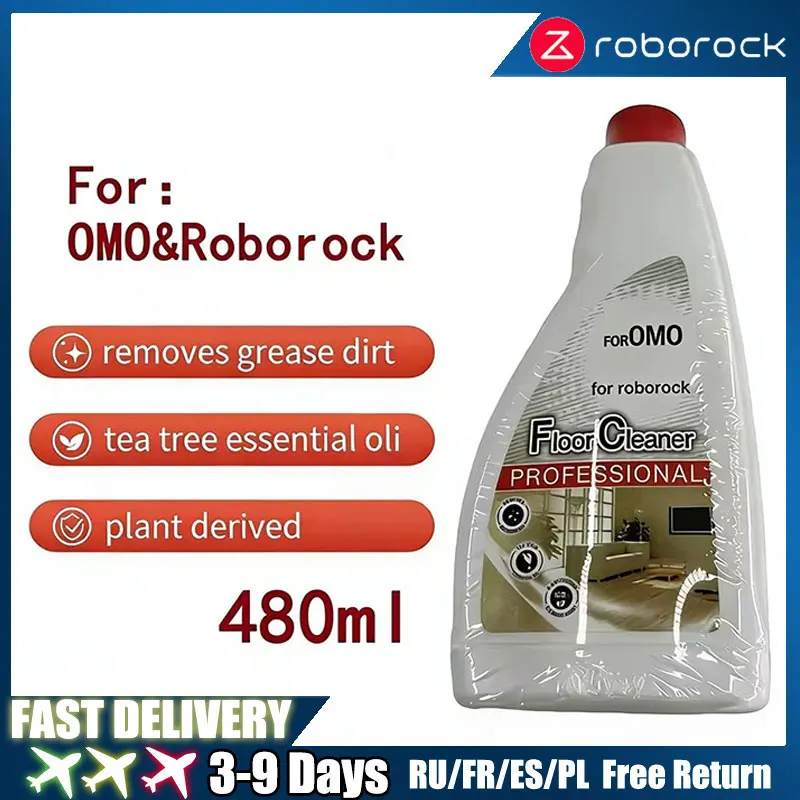 Solución Líquida para Limpieza de Pisos Roborock y OMO, Compatible con las Series S8 Pro Ultra/S8/S8+/Q5/Q7/S7 Max Ultra/S7MaxV Plus, 480mL