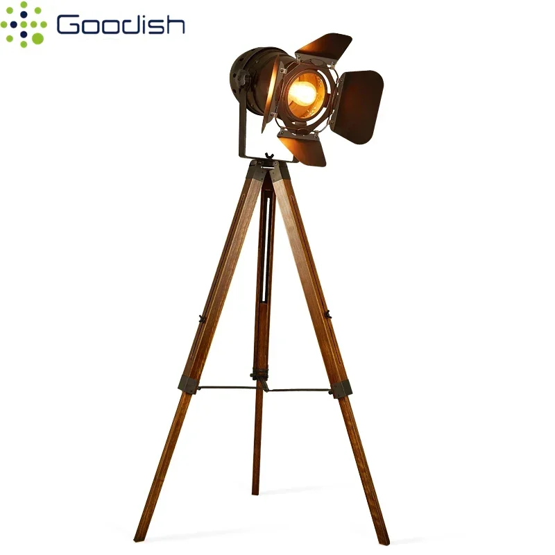 Simplicity Wabi-sabi Tripod Camera Shaped Stand Creative Lustre Lights LED Floor Lamps for Bedroom Home Decoration Chandelier