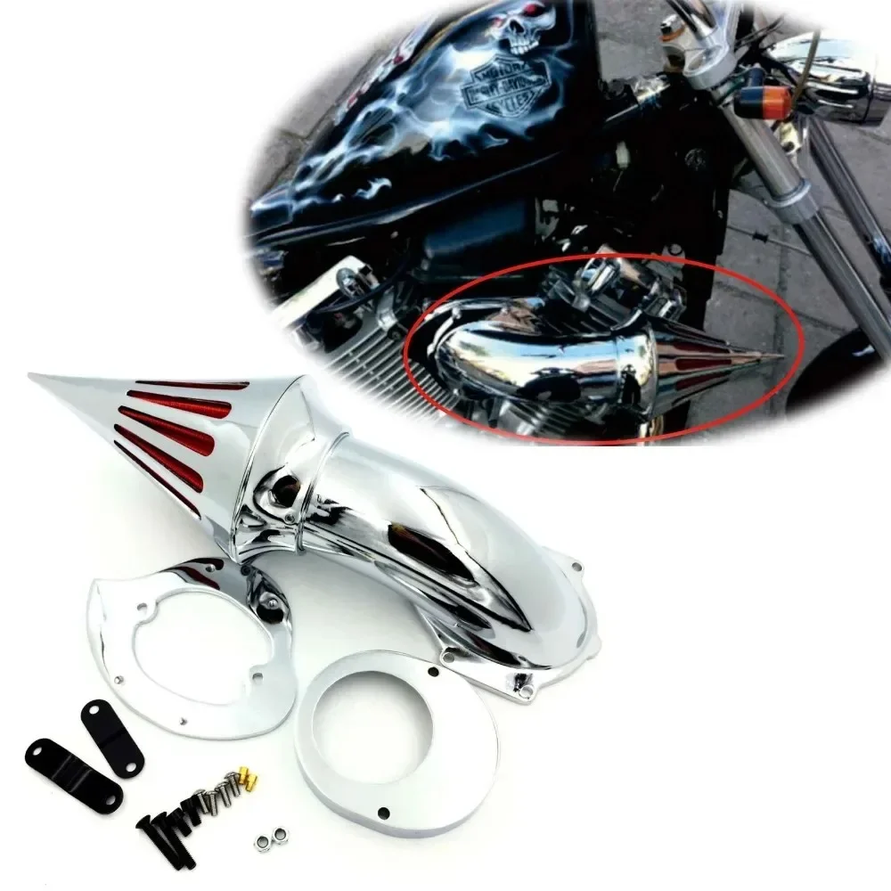 Motorcycle Parts Air Cleaner Kits Intake Filter for Yamaha Vstar V-Star 650 All Year 1986-2012 CHROME