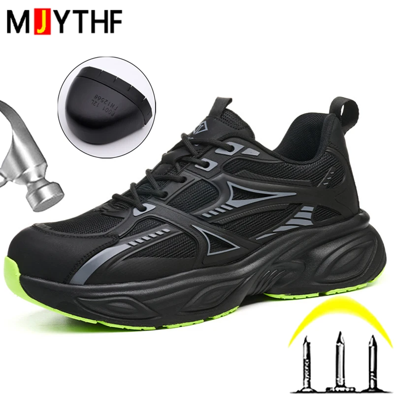 Breathable Security Shoes Anti-Smash Anti-Puncture Work Shoes Safety Steel Toe Shoes Lightweight Protection Shoes Anti-slip