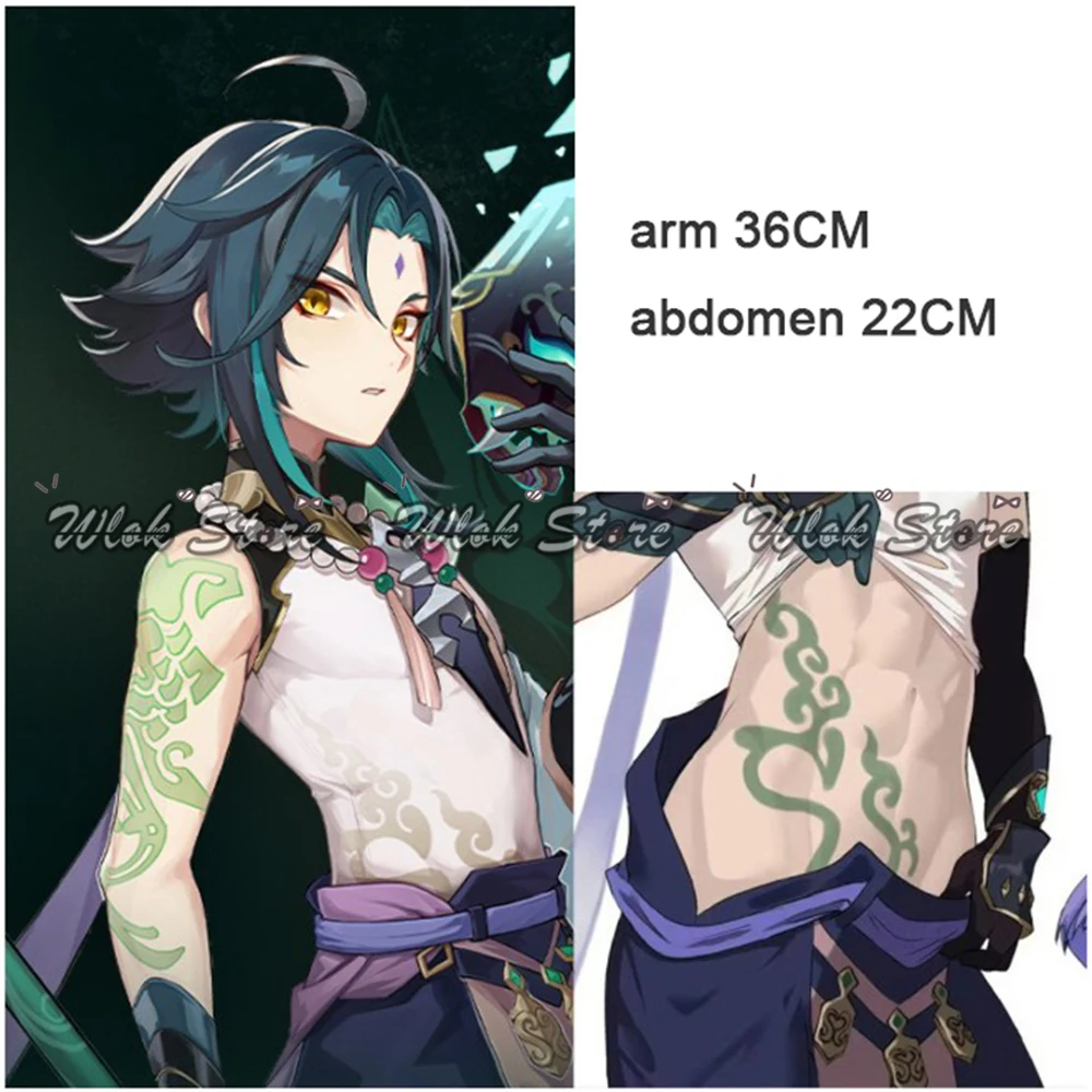 

Genshin Impact Xiao Косплей Татуировка Водонепроницаемая Временная Татуировка Наклейка Хэллоуин Вечеринка Ролевая Игра Опора Рука Тело Tatouage Наклейки