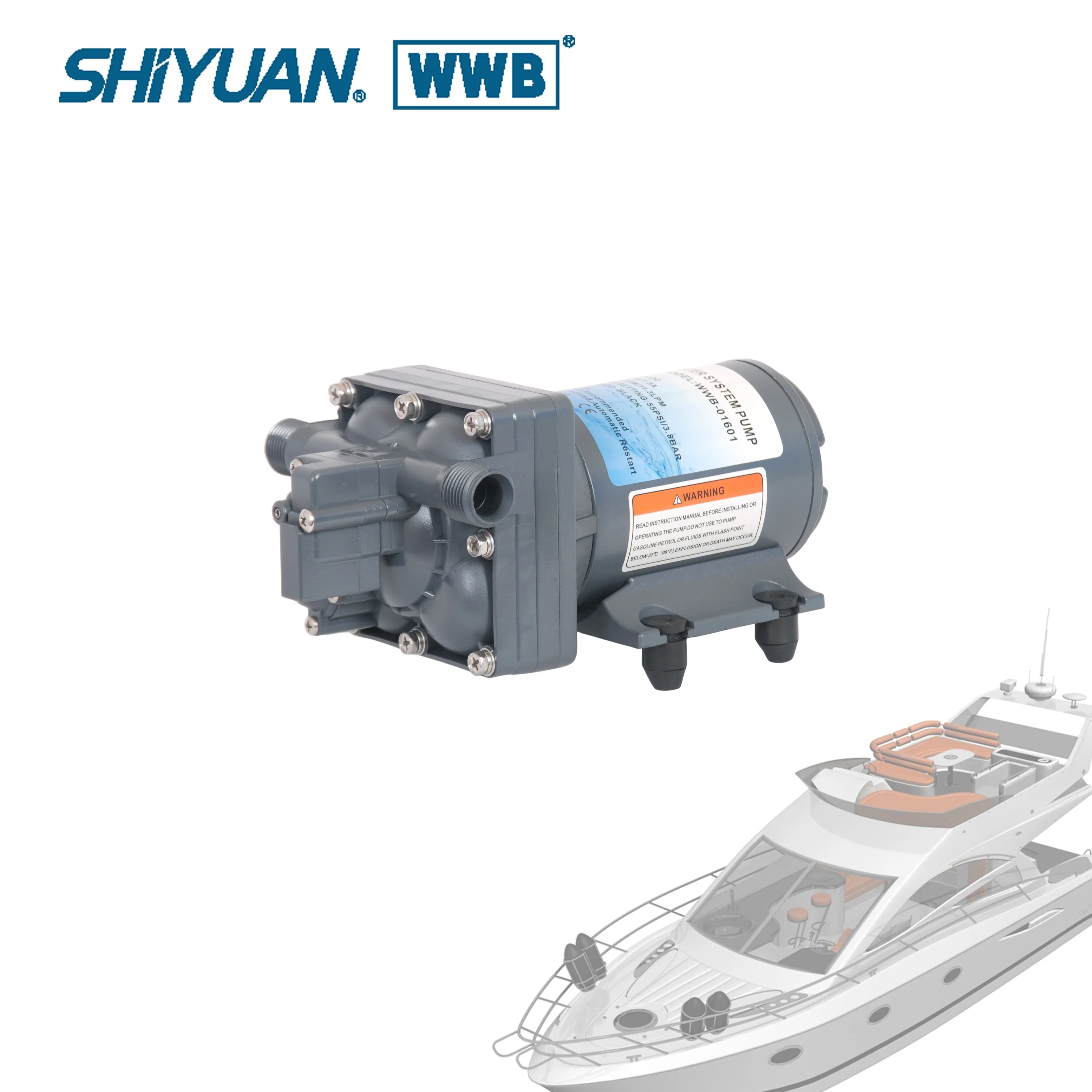 SHIYUAN WWB 24V DC Water Pump 12V Prices RV Caravan Accessories 12 Volt Pressure Pump Micro Diaphragm Water Pump