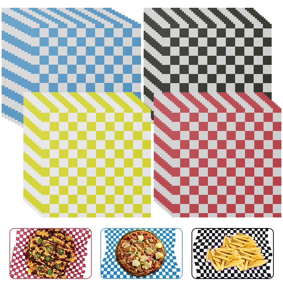 400Pcs Greaseproof Burger Bread Wrap Basket Mat for Fries Sandwich Wrappers Greaseproof Paper Liners Food Wrapping Paper