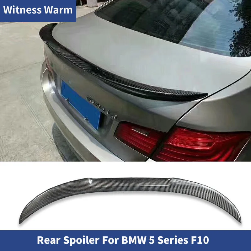 F10 M4 Style Spoiler Carbon Fiber Rear Spoiler Wings for Bmw F10 5 Series F10 535i 525i 528i 530i Car Styling 10-16