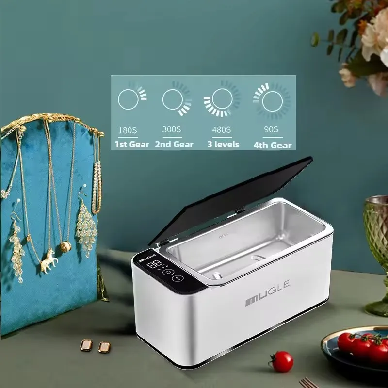 Ultrasonic Cleaner 500ML Ultrasonic Glasses Jewelry Cleaner 35W High-frequency Vibration Cleaning Multifunctional Tool Household