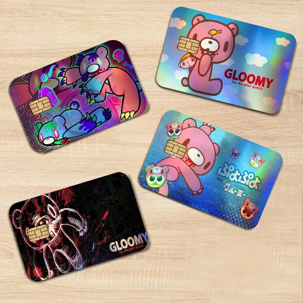 Cartoon G-Gloomy Bear Trendy Laser Glitter Bank Card Stickers All Match Multi Purpose Use