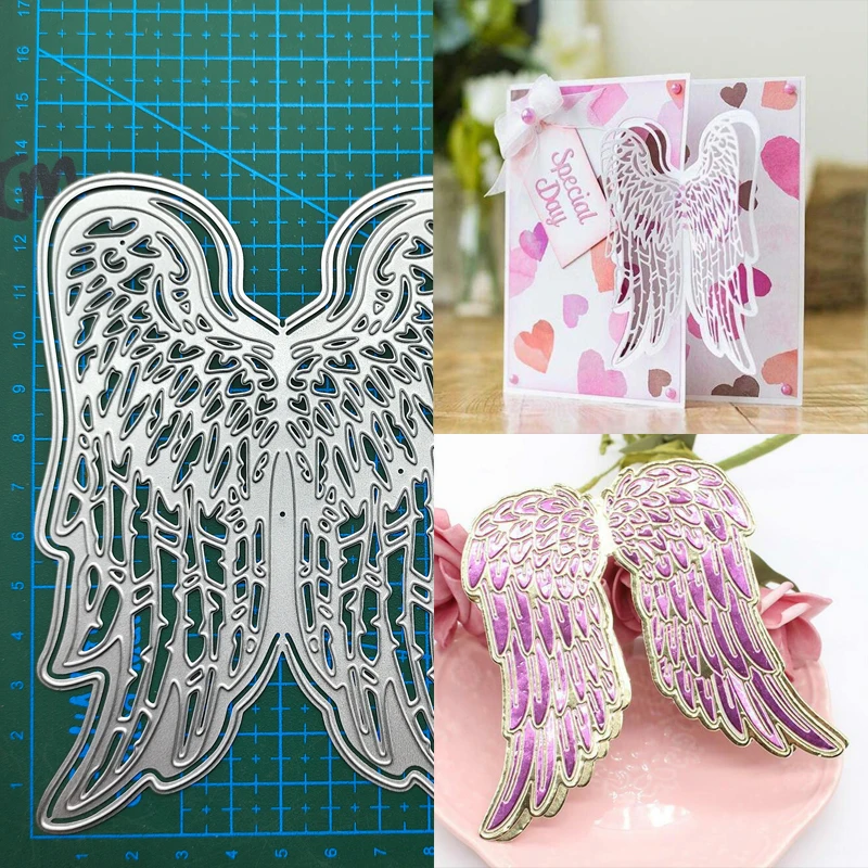 Angel wings metal cutting die mould scrapbook decoration embossed photo album decoration card making