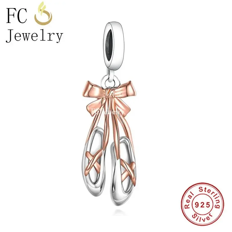 FC Jewelry Fit Original Pan Charms Bracelet 925 Silver Run Shoes Tennis Golf Volleyball Ballet Pendant Bead For Making Berloque