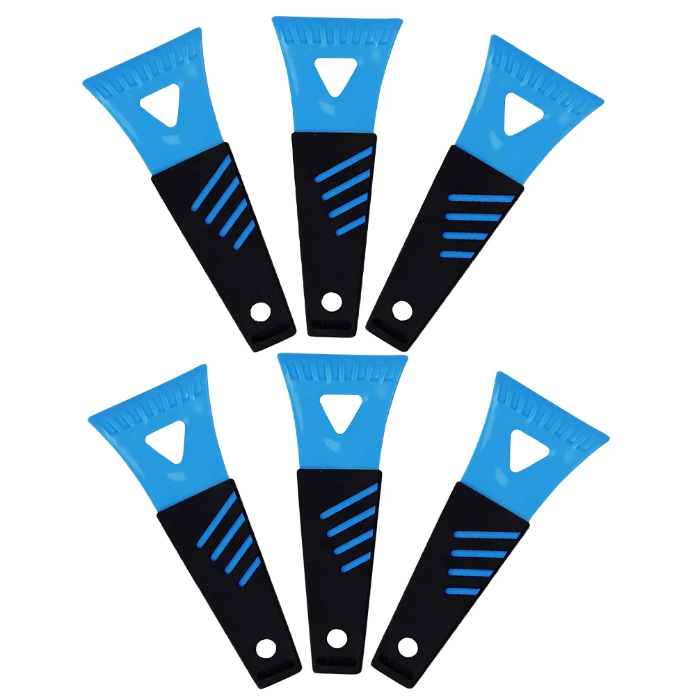 

6pcs Portable Ice Scrapers For Car Windows Lightweight Frost Snow Removal Tool Multi-Purpose Winter Windscreen Scraper Plastic