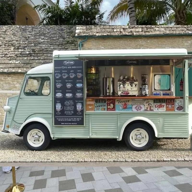 FOODLINE All Day Service Mobile Food Cart Indoor Outdoor Dual Use Expandable Counter Street Food Stall Unit