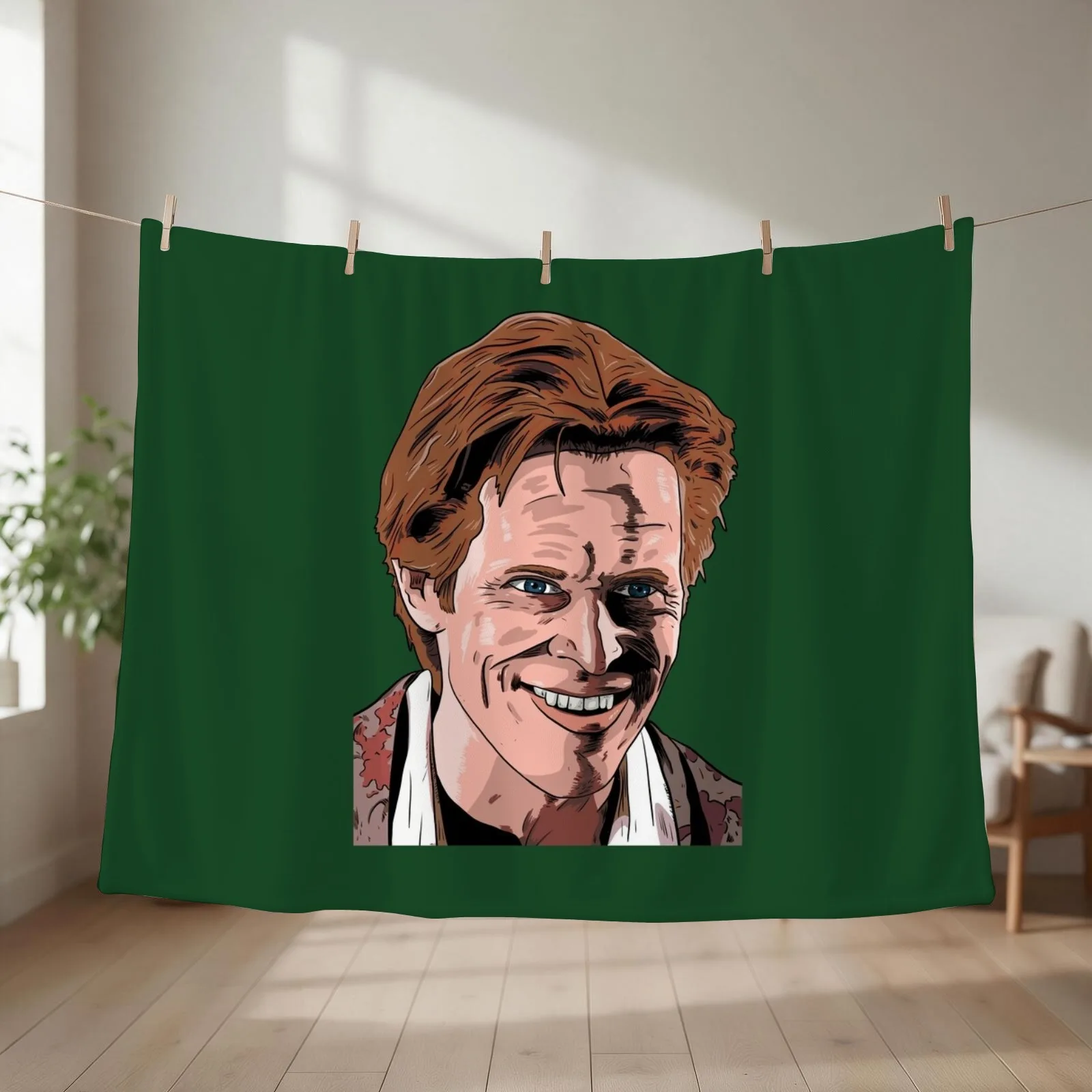 Willem Dafoe Green Goblin Throw Blanket Camping Soft Big Comforter Designers Blankets