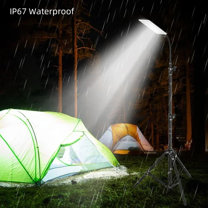 Reflector de 84 LED con trípode de 1,8 m, altura ajustable, para acampar al aire libre, trabajo, fotografía, soporte, luz de relleno