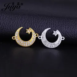 10pcs/lot Crystal Star Moon Connector For Jewelry Making DIY Handmade Bracelets Crafts Supplies Accessories