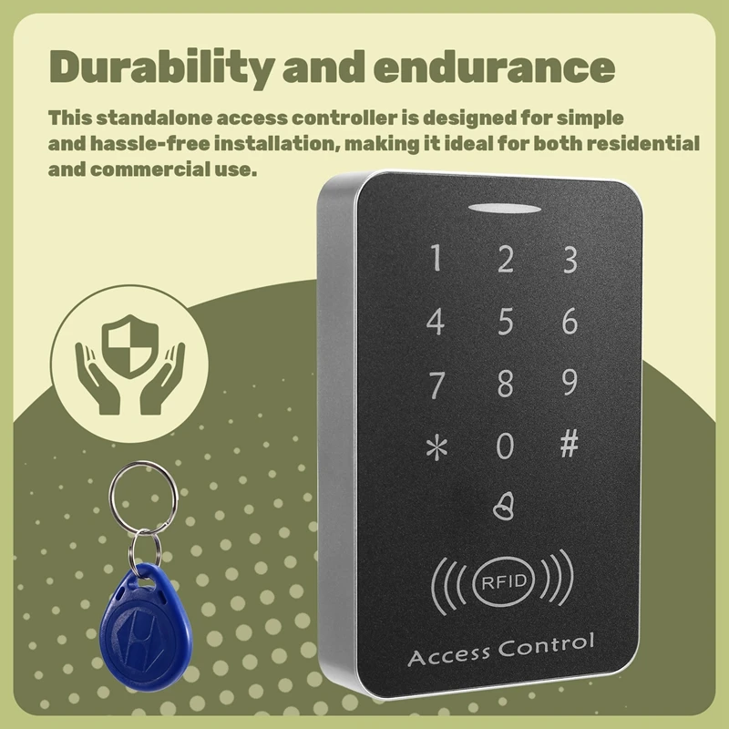 Anti-Copy Encrypted Standalone Access Controller 125Khz ID Access Control Keypad  Digit Panel Card Reader For Door Lock