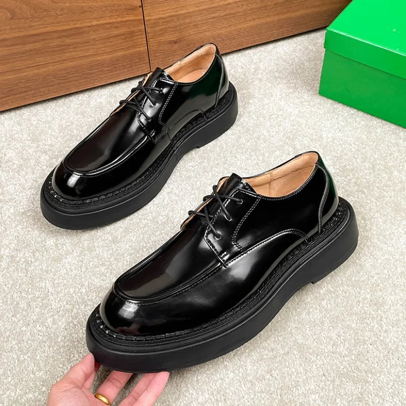 Luxury Fashion Men Derby Shoes British High-end Office Casual Business Dress Shoes Genuine Leather Fashion Wedding Shoes