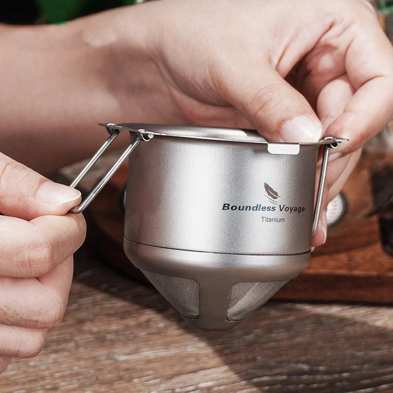 Titanium Reusable Coffee Filter For Pour Over And Drip Coffee Maker Ti6002p Fine 120 Mesh Tea Leak Outdoor Home Filter