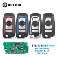 KEYYOU Remote Car Key For BMW F 3 5 7 Series X5 X6 F20 F22 F30 CAS4 CAS4+ FEM BDC 315 434 868 Mhz ID49 PCF7945P Promixity Key