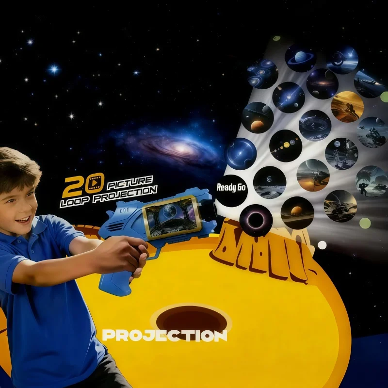 مسدس إسقاط ديناصور السماء المرصعة بالنجوم للأطفال، لعبة باعثة للصوت، هدية لتعبئة العلوم، لعبة تعليمية وقت النوم