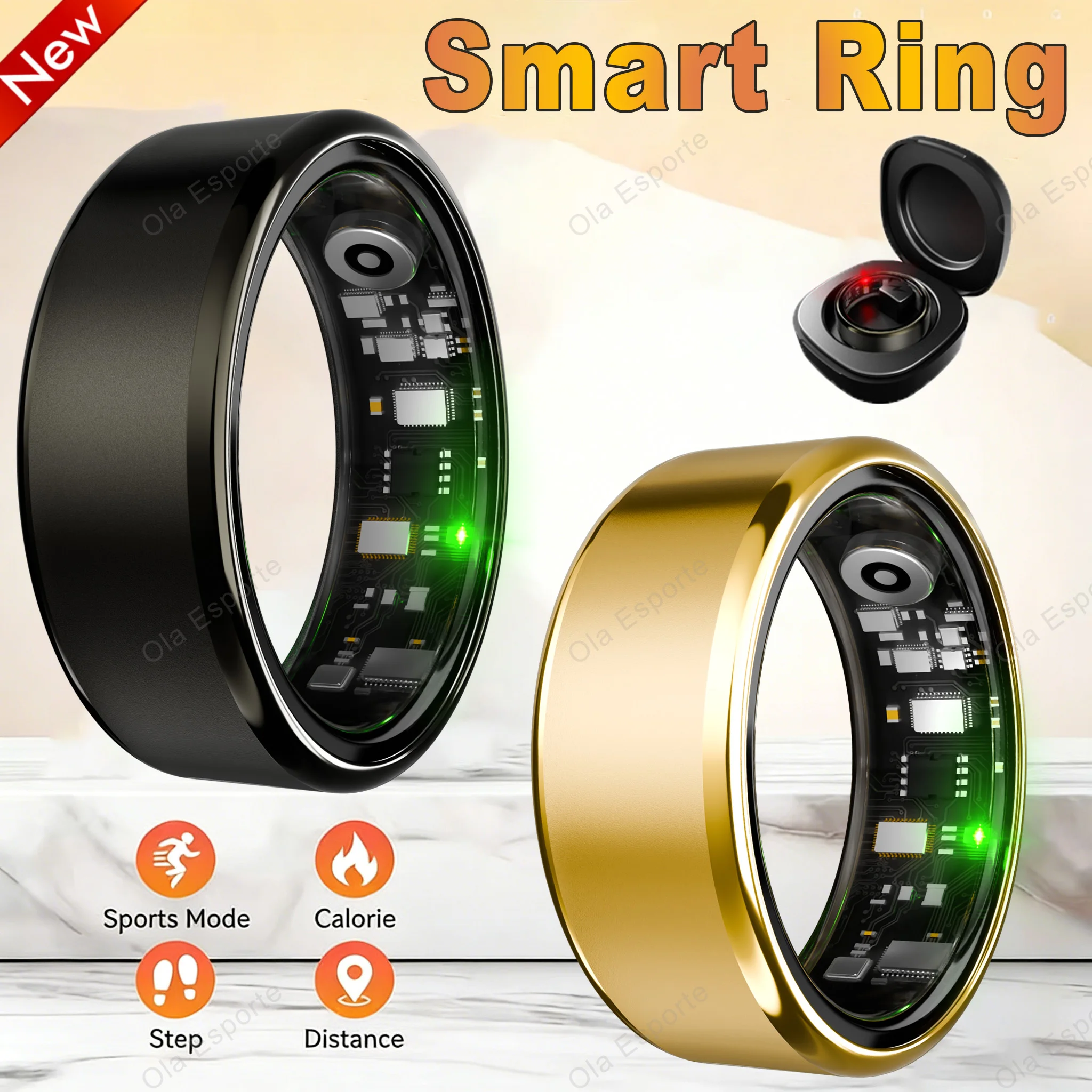 

Men Women New Smart Ring 2026 Multi-Sport Mode Sleep Heart Rate Blood Pressure Blood Oxygen Monitoring Holiday Gifts SmartRing