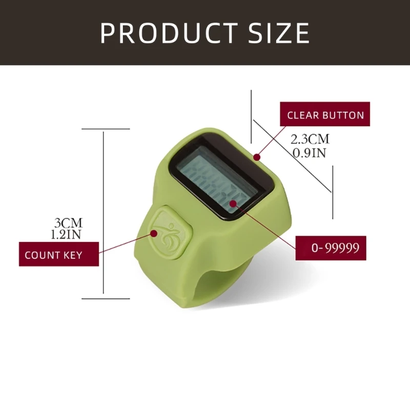 Electronic Finger Tally Counter LCD Digital Display Tally Counter Handheld Counter Clickers Pitches Counter for Drop Shipping