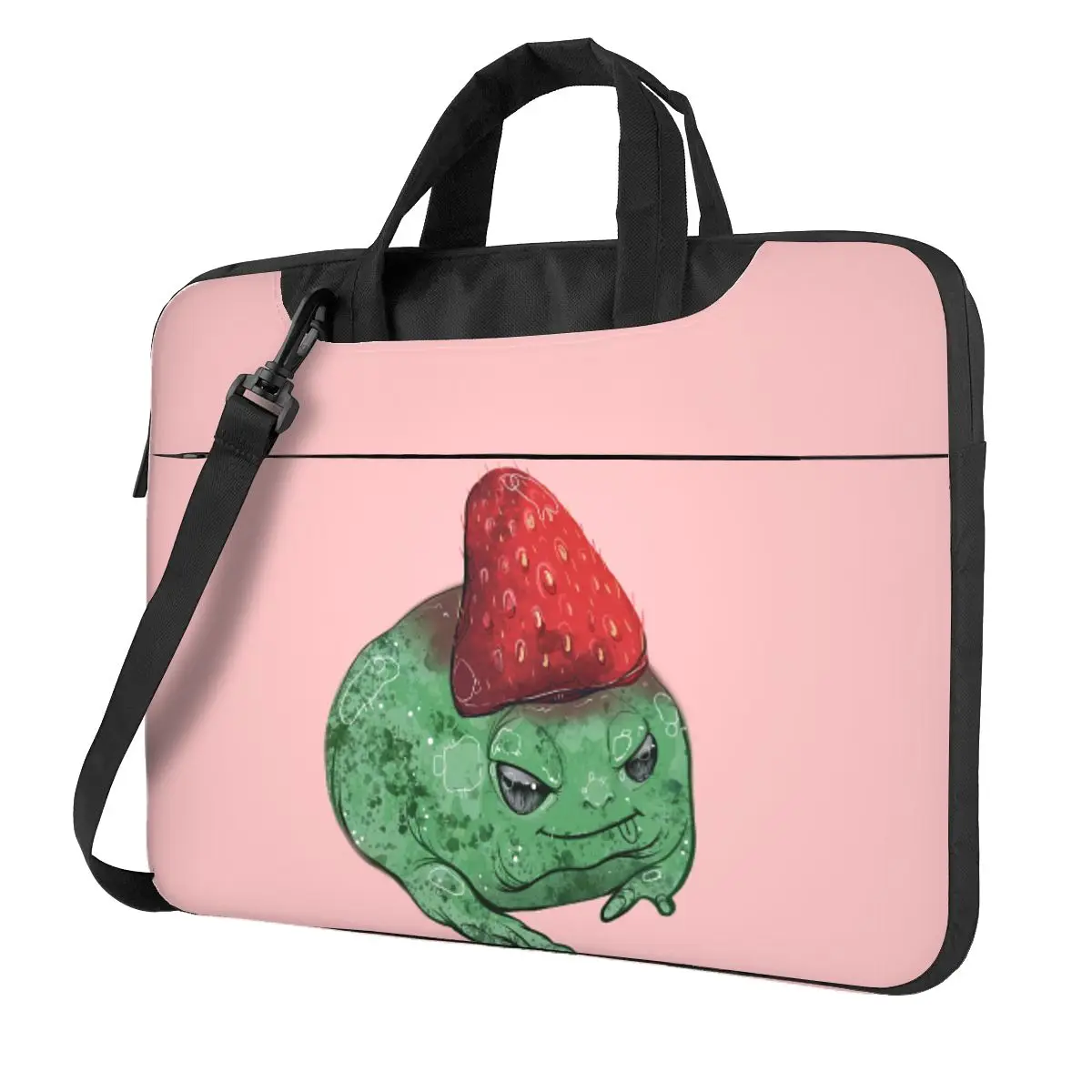 

Strawberry Frog Crossbody Laptop Bag Case Computer Bag 13 14 15.6 Inch Notebook Pouch for Macbook Pro Lenovo