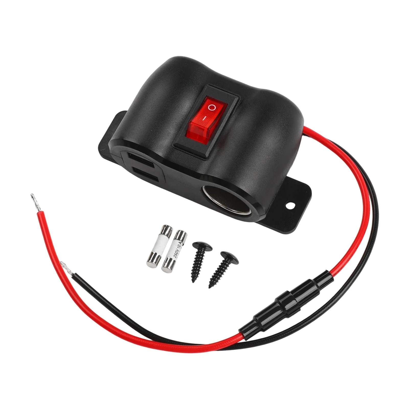 Built-in Car Charger 12V USB Socket Car Charging Camping Power Supply Dual 18w Usb Car Charger Wear-resistant Material