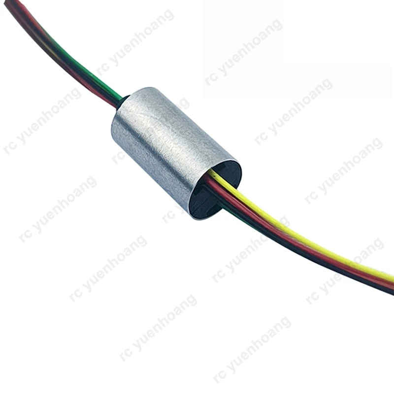 1PCS 48V Low-power Conductive Slip Ring Dia 6/6.5/7.9/8.5mm Aluminum Alloy Outer Shell Mini No-Flange Rotation Collector Ring