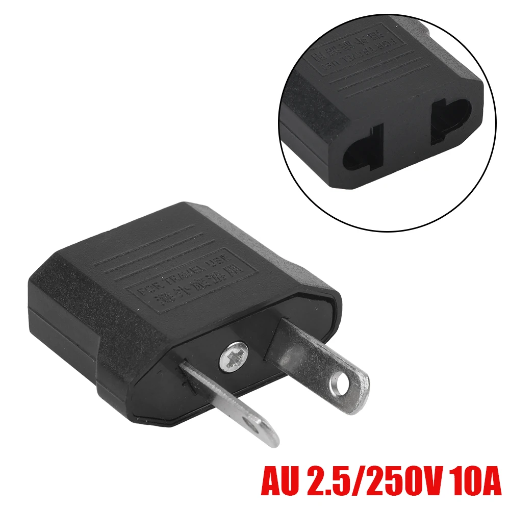 

1PC Universal Pin Socket US UK AU To EU Plug Travel Wall AC Power Converter 2 Round Charger Outlet Adapter USA To Euro Europe