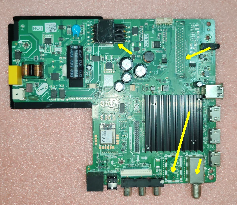 TPD.MT9602.PB801(T) WiFi three in one network TV motherboard tested well with multiple specifications 6 specifications