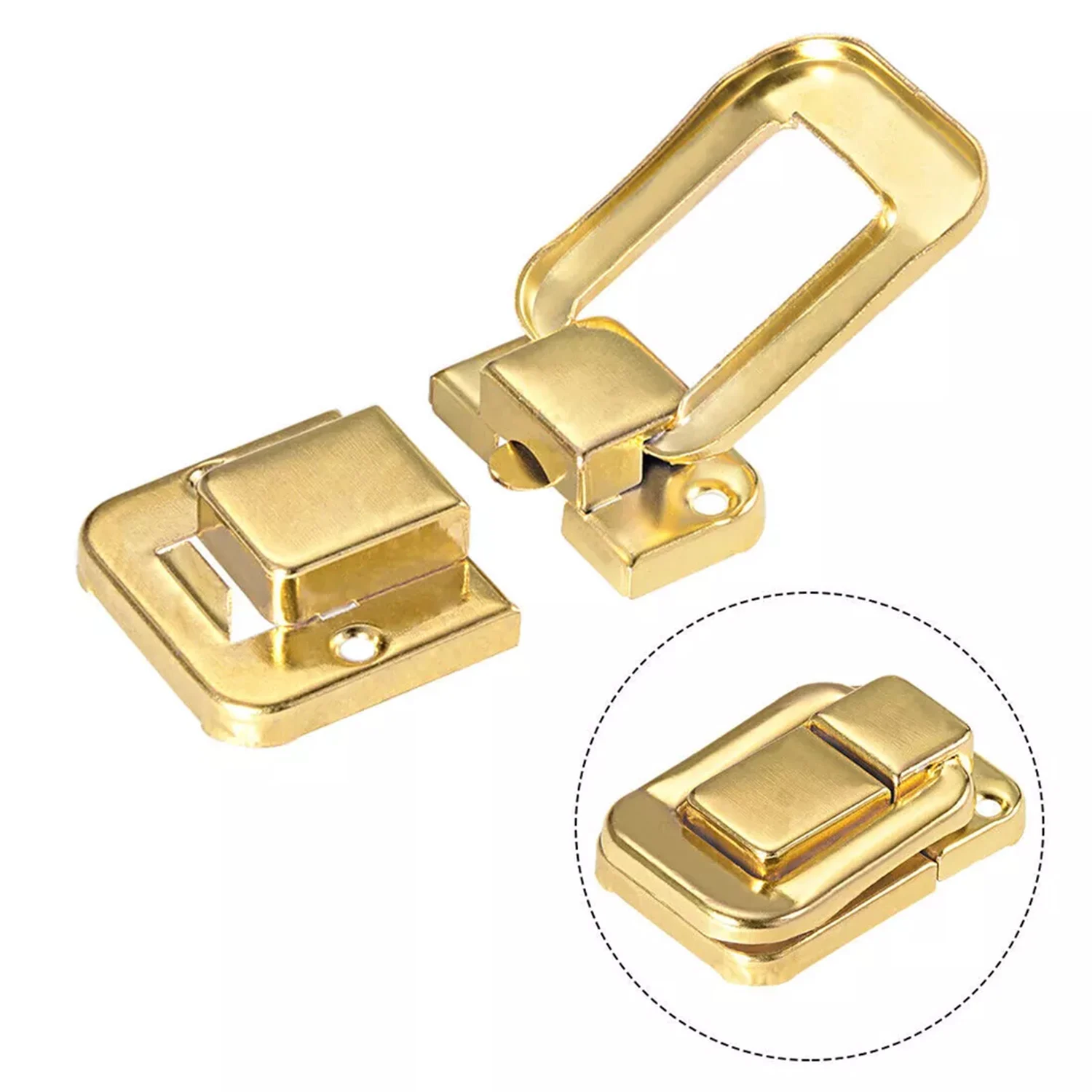 

1pcs Antique Brass Golden Decor Jewelry Chest Gift Box Case Leather Bag Suitcase Hasp Latch Toggle Lock Clasp Closure