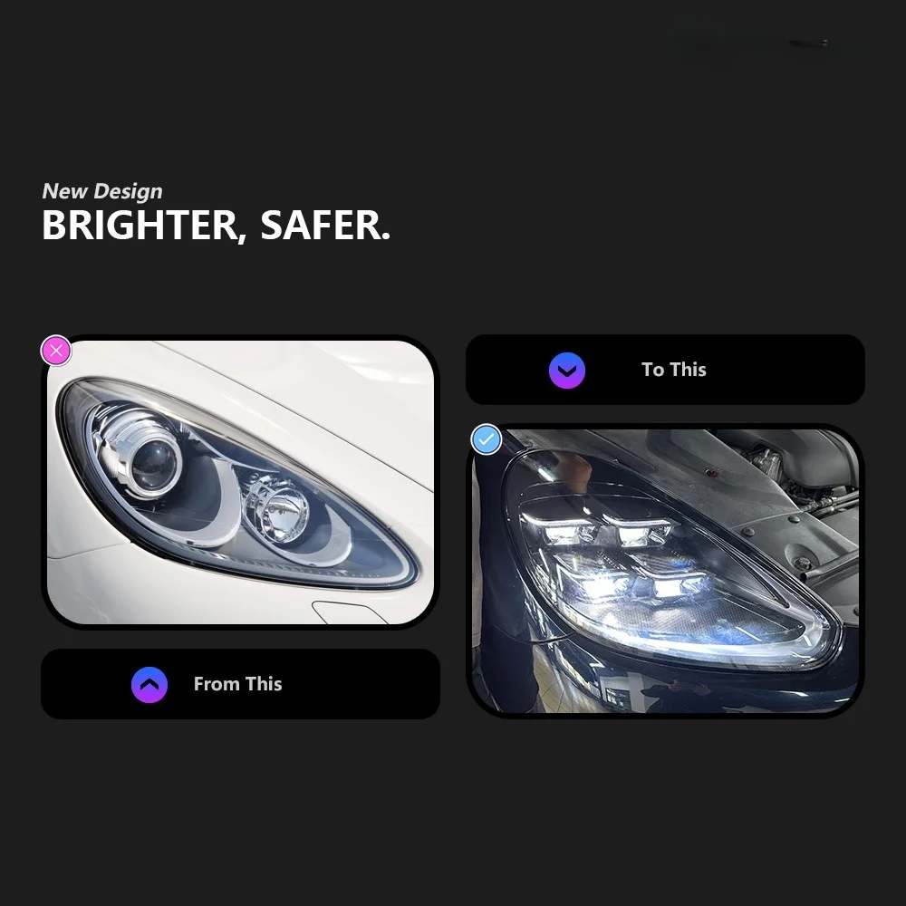 2011-2018 for Headlight Assembly Retrofit to New 2024 Style Matrix LED Headlights