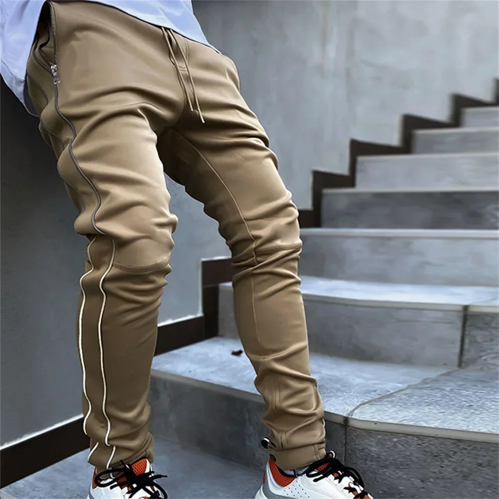 FJChimStreetwear-Pantalon cargo multi-poches pour hommes, pantalon de survêtement monochrome, survêtement de travail, mode hip hop