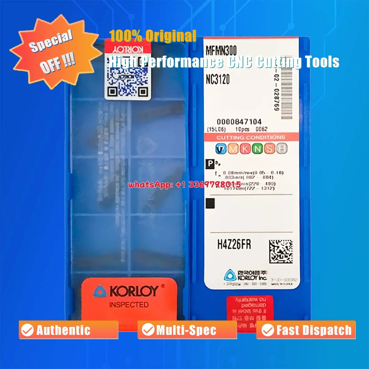 

10 шт. оригинальная вставка с канавками MFMN MFMN300 NC3020 NC3120 PC5300