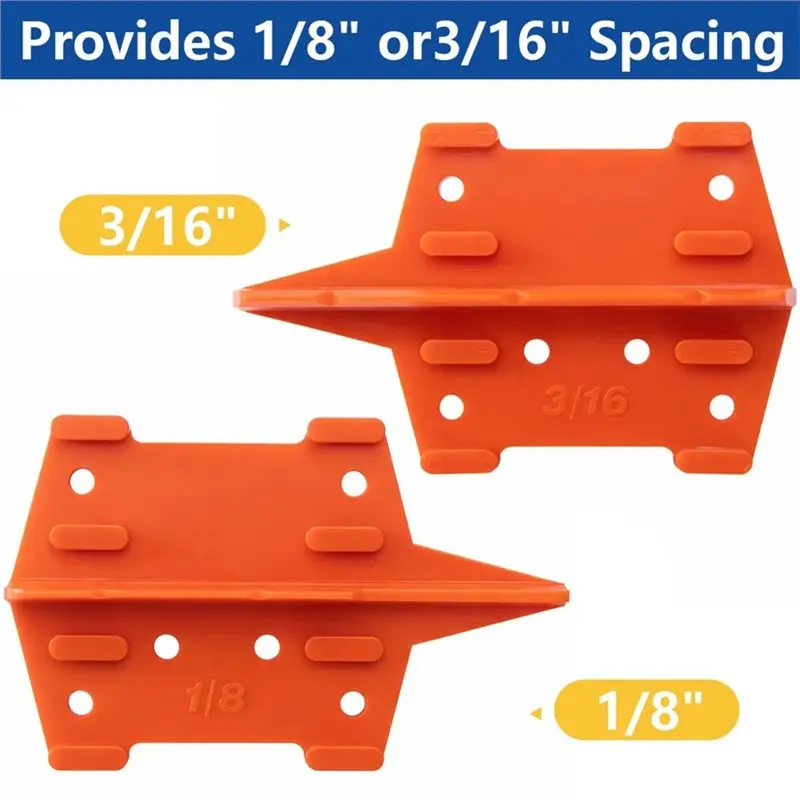 ABGH-For Composite For Hardwood Pressure Treated Decking 6 Pcs ABS Deck Spacer,1/8& 3/16 Inch Spacing Tool In Orange
